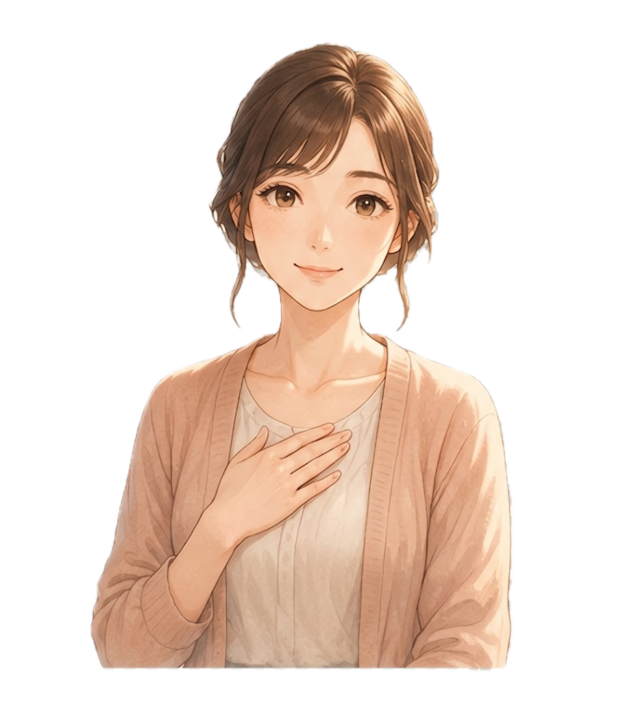 やさしく寄り添うAIキャラクター 結衣さん